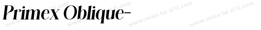 Primex Oblique字体转换